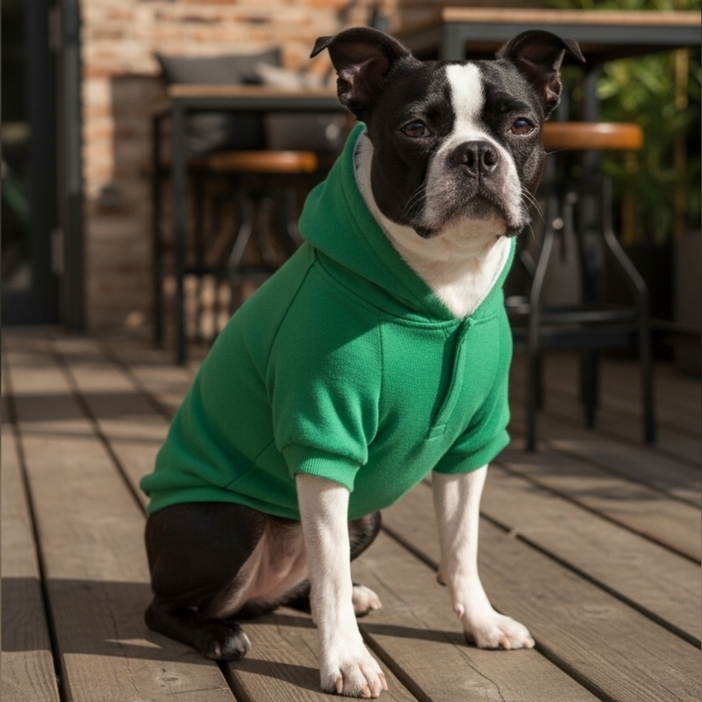 Dog Green Hoodie Large #DGC9